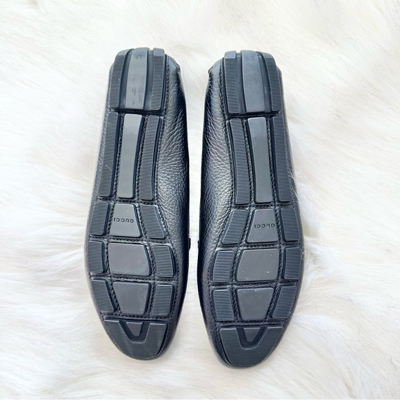 Gucci Women's Qardaha Moc Moc Toe Leather Loafer Leather in Black Size 39 8.5 - Picture 6 of 9